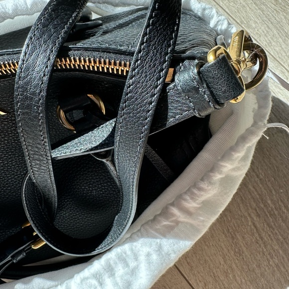 Prada Black Vitello Phenix Leather Hobo Bag 1BC032 - Picture 16 of 16